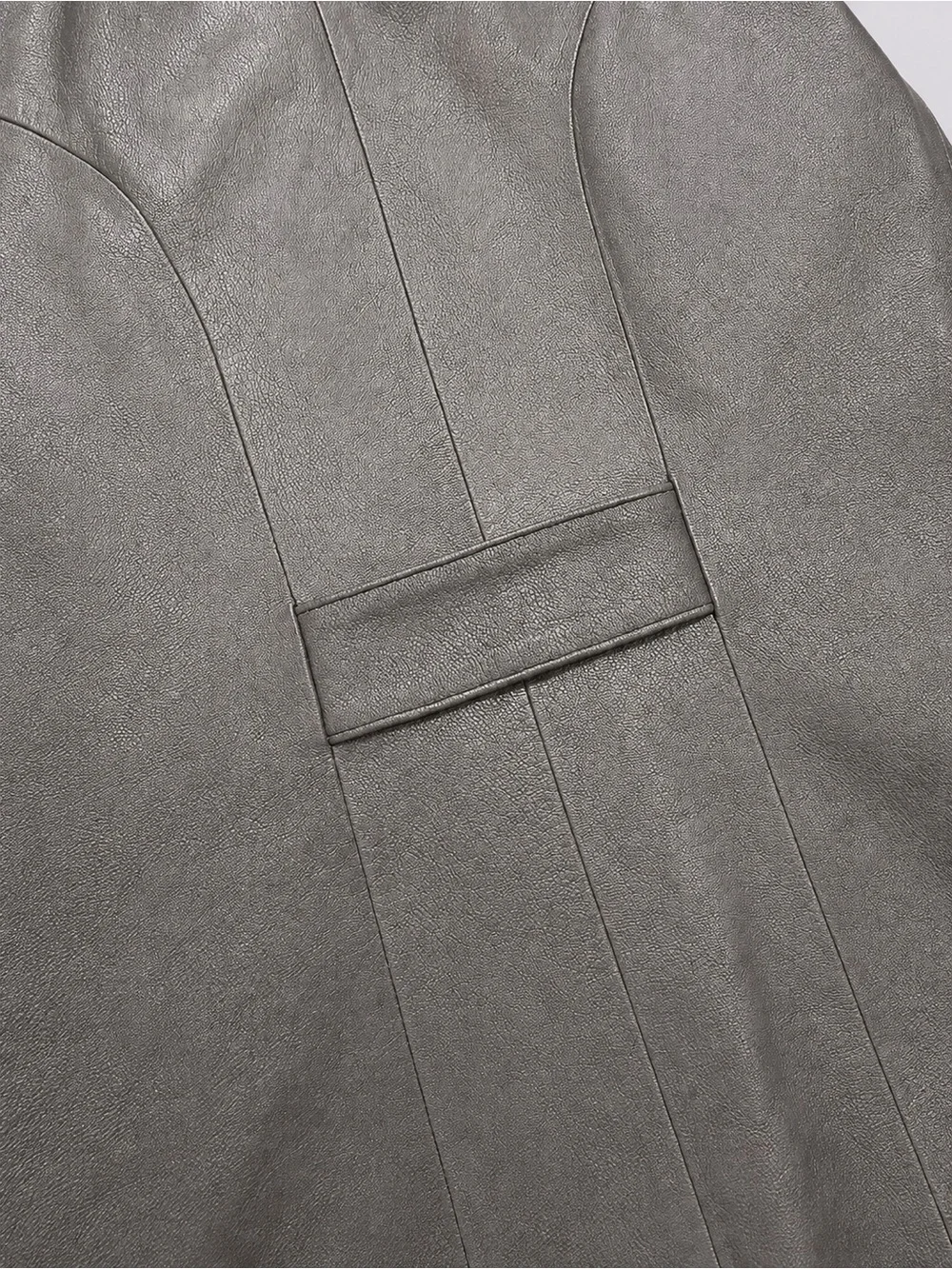 Vintage El Guante Grey Leather Blazer Jacket Women's XS/S Tailored Coat Ecuador